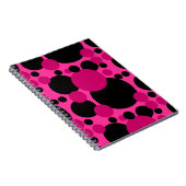 Pink-schwarze Punktmuster Notizblock (Rechte Seite)