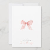 Pink Scoop Ice Cream Bow Summer Baby Dusche Einladung (Rückseite)