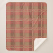Pink Scottish Lady Tartan Pattern Sherpadecke (Vorderseite)