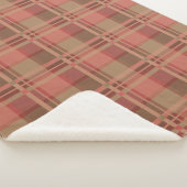 Pink Scottish Lady Tartan Pattern Sherpadecke (3/4)