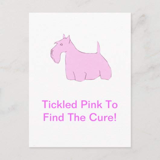 Pink Scottish Terrier Postkarte (Vorderseite)