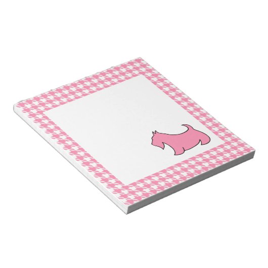 Pink Scottish Terrier School Notepad Geschenk Notizblock (angewinkelt)