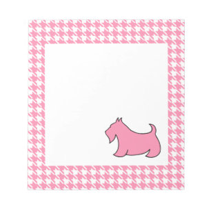 Pink Scottish Terrier School Notepad Geschenk Notizblock