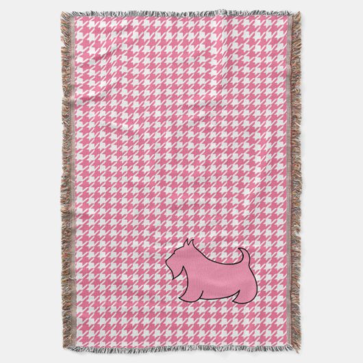 Pink Scottish Terrier Scotty Dog Bedroom Blanket Decke (Vorderseite Vertikal)