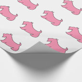 Pink Scottish Terrier Wrapping Paper Geschenkpapier (Ecke)