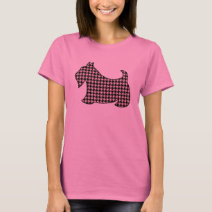 Pink Scotty Dog Scottish Terrier T - Shirt Top