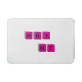 Pink Scrabble Tile Bath Mat - Spielend & gemütlich Badematte (Vorderseite)