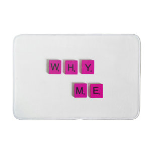 Pink Scrabble Tile Bath Mat - Spielend & gemütlich Badematte