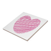 Pink Scribble Heart Fliese (Seite)