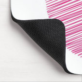 Pink Scribble Heart Mousepad (Ecke)