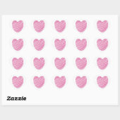 Pink Scribble Heart Stickers (Blatt)