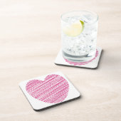 Pink Scribble Heart Untersetzer (Rechte Seite)