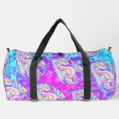 Pink Scribble Niedlich Girly Dragon Wyvern Inugami Duffle Bag (Rückseite)