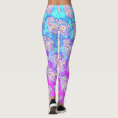 Pink Scribble Niedlich Girly Dragon Wyvern Inugami Leggings (Rückseite)