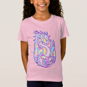 Pink Scribble Niedlich Girly Dragon Wyvern Inugami T-Shirt