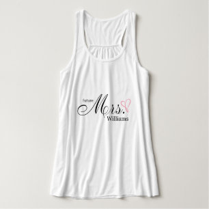 Pink Scribbled Heart Future Frau. Tank Top