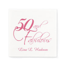 Pink Script 50. und Fabulous! Geburtstag