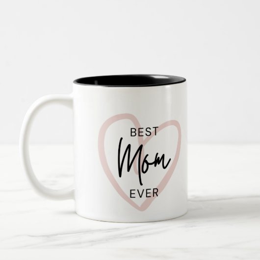 Pink Script Beste Mama je Tasse (Links)