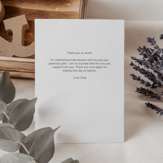 Pink-Script-Brautparty Dankeskarte