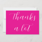 Pink Script Business Thank You Note Card Dankeskarte (Vorderseite)