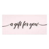 Pink Script Calligraphy Salon Sp aGift Zertifikat Werbekarte (Vorne)