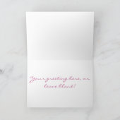 Pink Script floral Muttertag Karte (Innenseite)