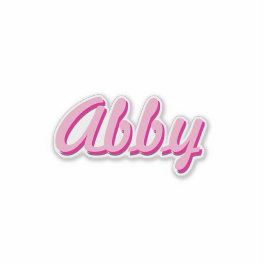 Pink Script Handwriting Fun Trendy Custom Aufkleber (Vorderseite)