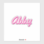 Pink Script Handwriting Fun Trendy Custom Aufkleber (Blatt)