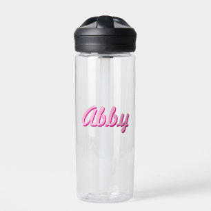 Pink Script Handwriting Fun Trendy Custom Trinkflasche