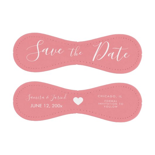 Pink Script Heart Speichern Sie die Daten Baseball (Paneele)