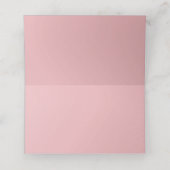 Pink Script mit Silver Border Wedding vorbehalten Platzkarte (Innenseite Aufgefaltet)