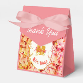 Pink Script Monogram Birthday Party Danke Geschenkschachtel