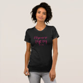 Pink Script Personalised Name Established Mom  T-Shirt (Vorne ganz)
