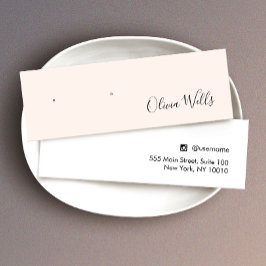 Pink Script Stud Earring Juwelier Display Card