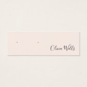 Pink Script Stud Earring Juwelier Display Card (Vorderseite)