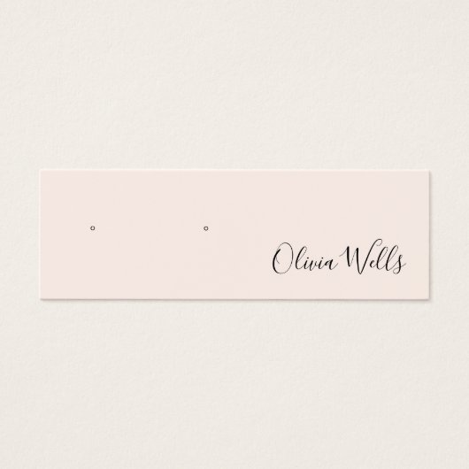 Pink Script Stud Earring Juwelier Display Card (Vorderseite)