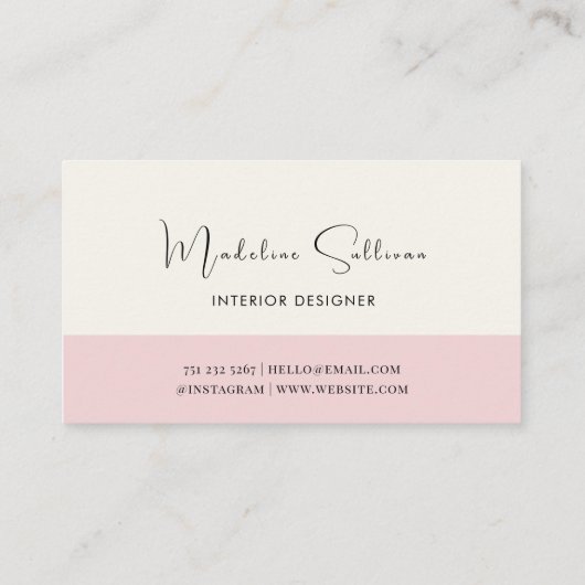 Pink-Script Visitenkarte (Rückseite)