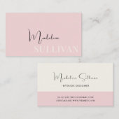 Pink-Script Visitenkarte (Vorne/Hinten)