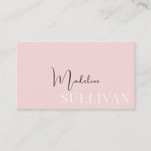 Pink-Script Visitenkarte (Vorderseite)