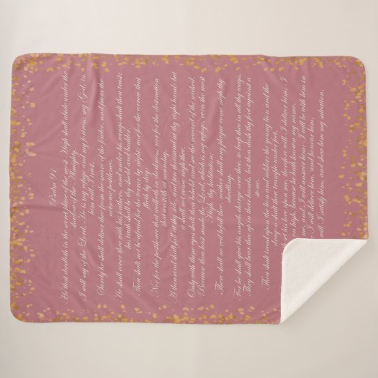 Pink Scripture, Psalm 91 Christlich Bibel Verse Sherpadecke (Vorderseite (Horizontal))