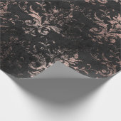 Pink-Scroll-Distression funktioniert auf Schwarz Geschenkpapier (Ecke)