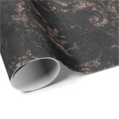 Pink-Scroll-Distression funktioniert auf Schwarz Geschenkpapier (Rolleneckpunkt)