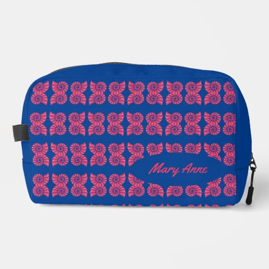 Pink Sea Muschel Muster Waschbeutel (Vorderseite)