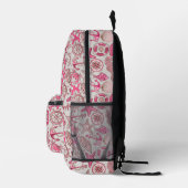 Pink Sea Pattern Bedruckter Rucksack (Rechts)