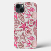 Pink Sea Pattern Case-Mate iPhone Hülle (Rückseite)