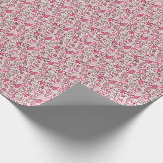 Pink Sea Pattern Geschenkpapier (Ecke)