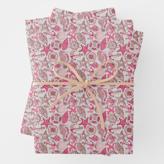 Pink Sea Pattern Geschenkpapier Set (Beispiel)