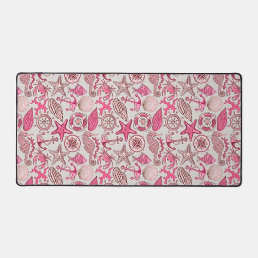 Pink Sea Pattern Schreibtischunterlage (Vorderseite)