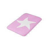 Pink Sea Star Bath Mat Badematte (Schrägansicht)