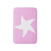 Pink Sea Star Bath Mat Badematte (Vorderseite Vertikal)